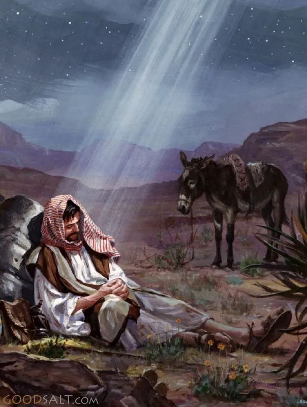 Jacob Fled Canaan, Jacob's Ladder